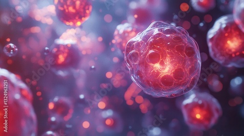 Cancer cells mutating and growing in human body