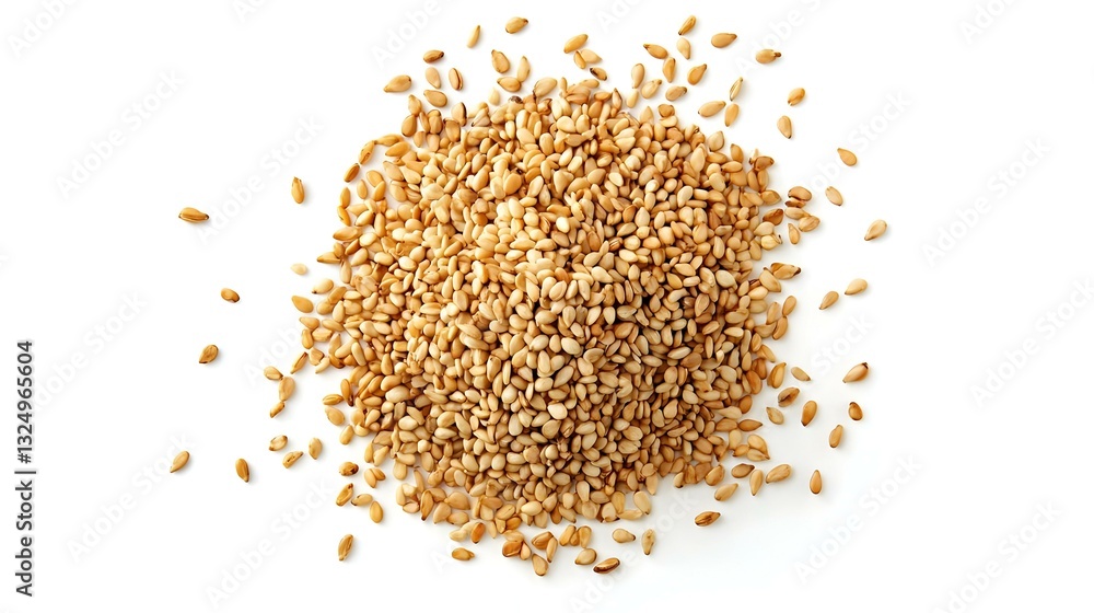 Sesame seeds isolated on white background top Sesame seeds isolated on white background top