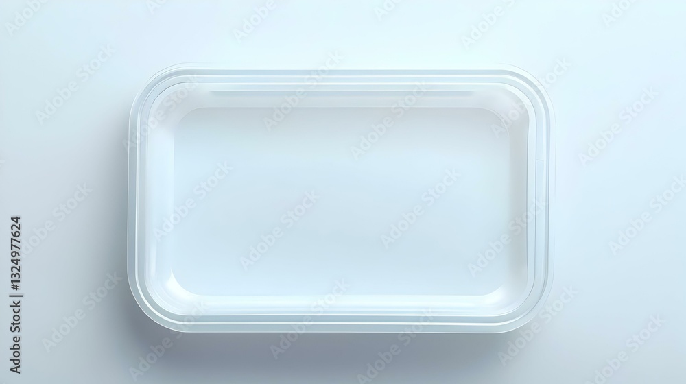 Empty Plastic Food Container Isolated on White Background Empty Plastic Food Container Isolated on White Background