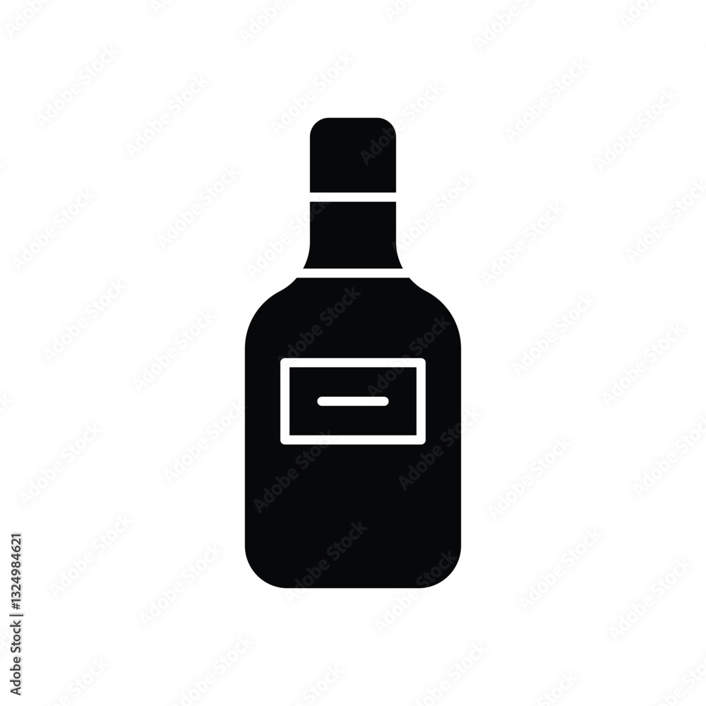 Chilled White Wine vector icon Chilled White Wine vector icon