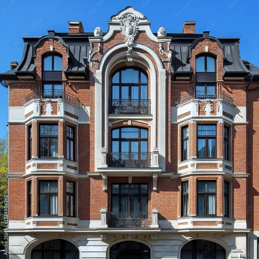 Obraz premium Posh abode with brick decor