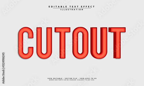 Editable cutout text style effect with a modern, bold look. Perfect for eye-catching designs and creative projects