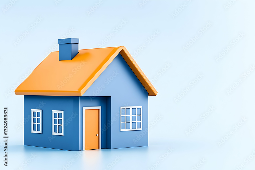 Simple 3D model of a house Simple 3D model of a house