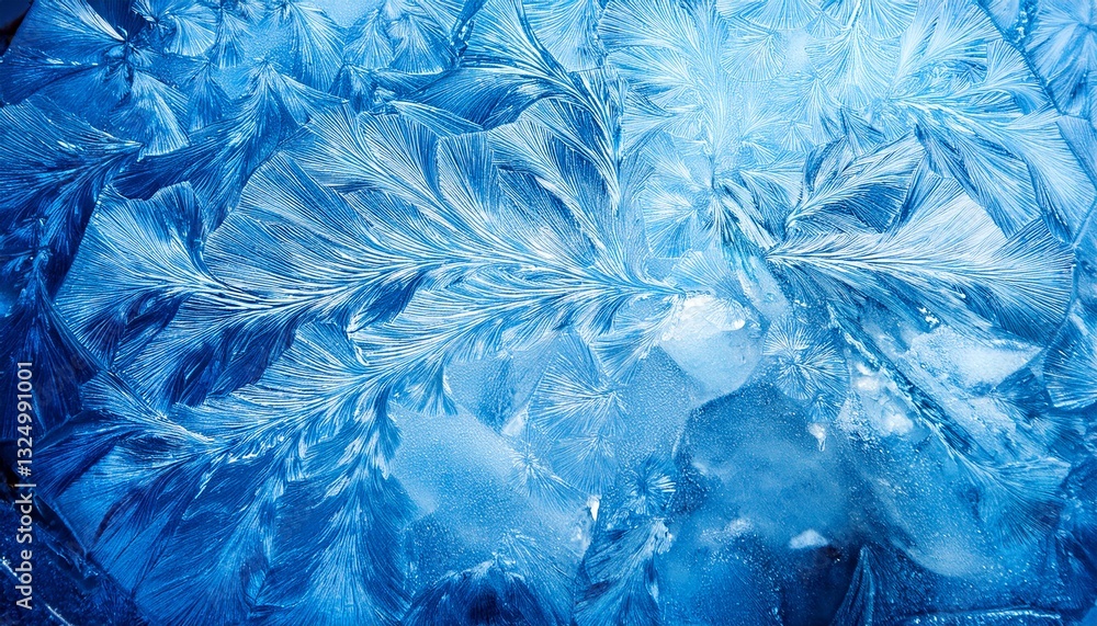 Obraz premium abstract blue background texture of frozen water ice