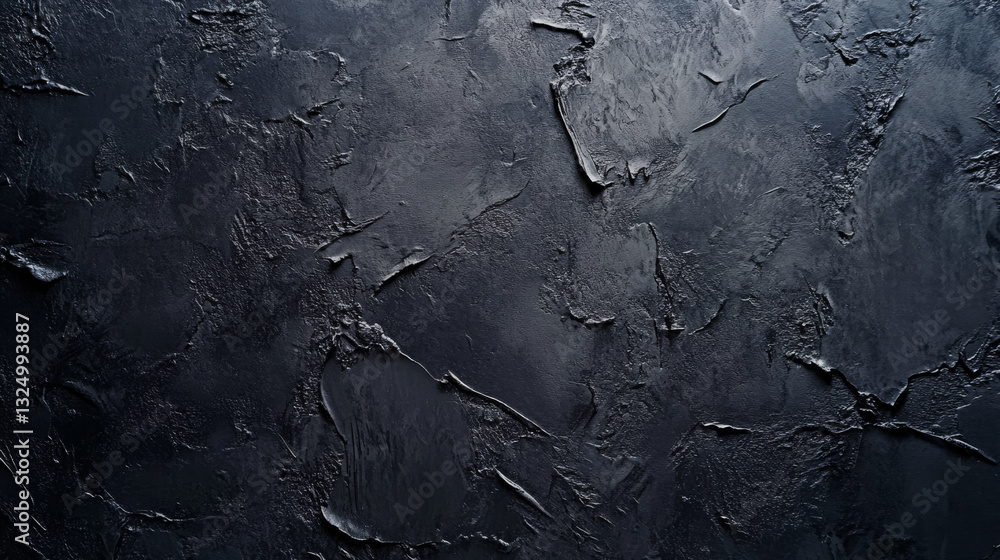 A textured dark plaster or concrete wall, ideal for use as a dramatic background in presentations or designs A textured dark plaster or concrete wall, ideal for use as a dramatic background in presentations or designs