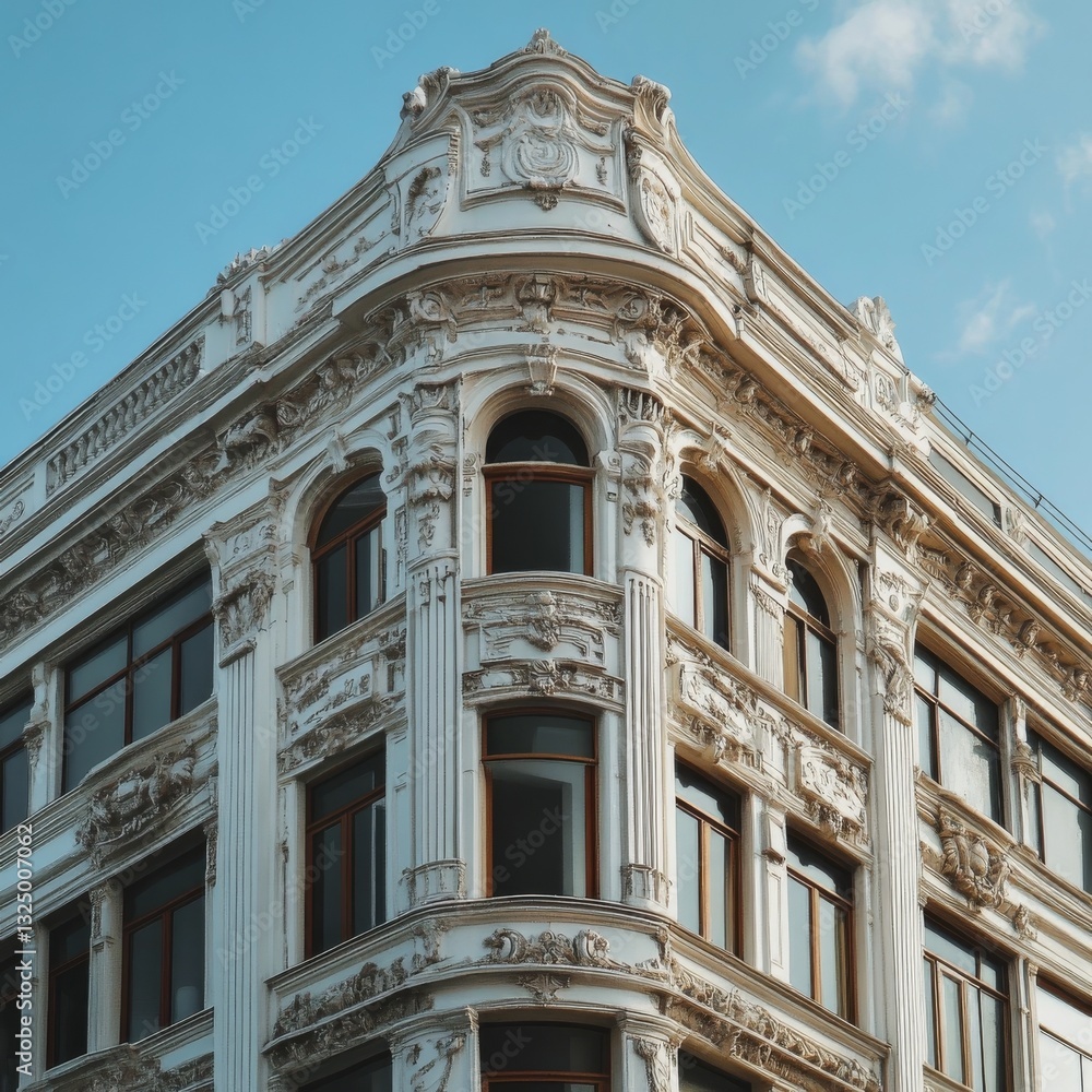 Obraz premium Old white ornate building