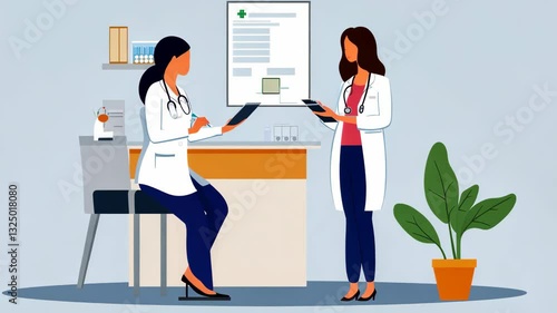 Medical consultation progress: doctor and patient interaction in modern clinical setting