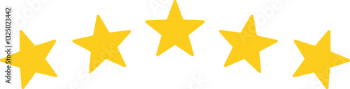 5 five stars icon. SVG