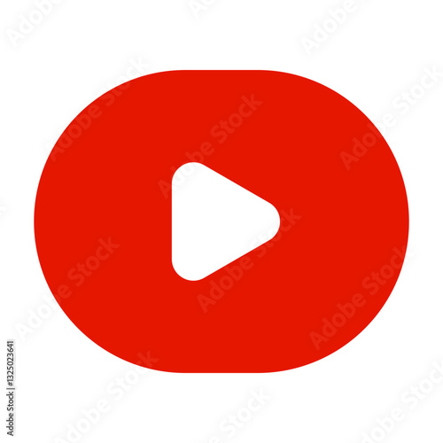 red play icon button video audio player icons. SVG