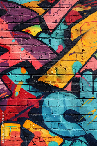 Bold, Vibrant Urban Slang - A Representation of Graffiti Culture and Street Art