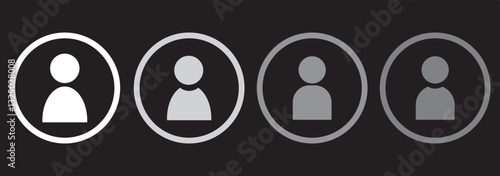 User Profile icon set. Monochrome People sign. account symbol. Leader set, set of User Icon. Profile icon. Monochrome icon. People sign. account user symbol. Leader and workers People icon set