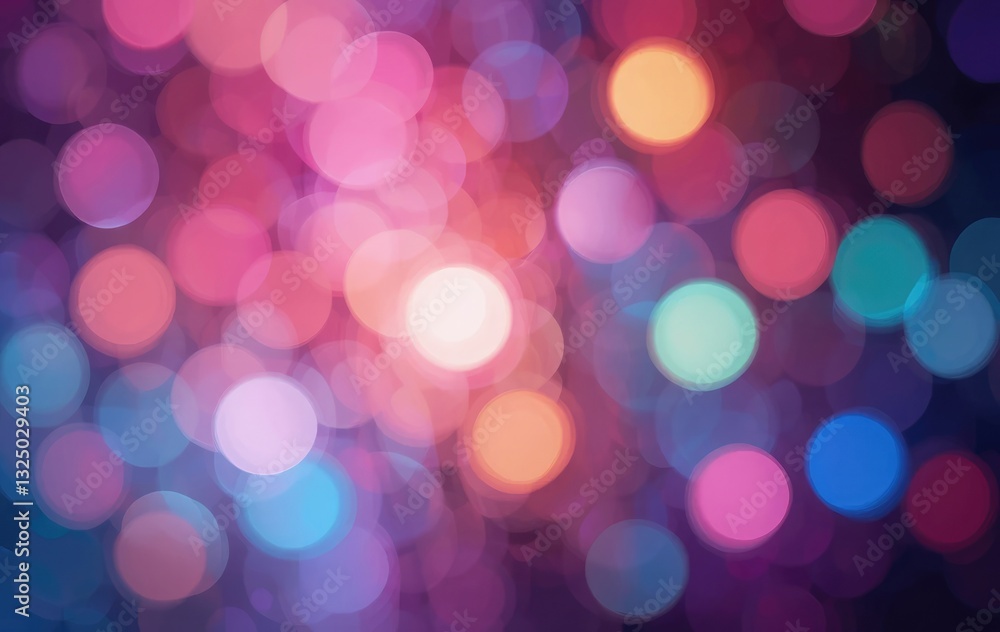 Abstract Colorful Bokeh Background with Blurred Light Circles and Festive Mood Abstract Colorful Bokeh Background with Blurred Light Circles and Festive Mood