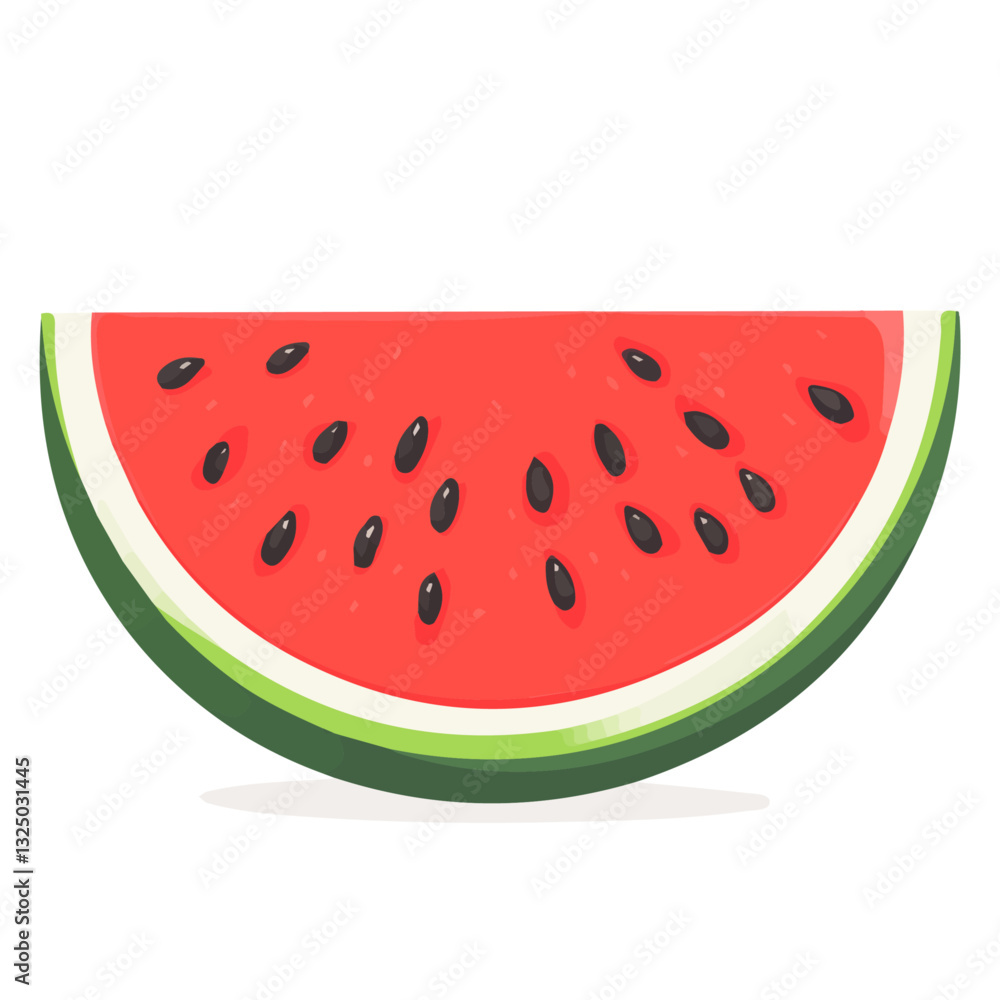 Watermelon Icon – Vector Illustration of the Fresh Tropical Fruit
Watermelon Icon – Vector Illustration of the Fresh Tropical Fruit