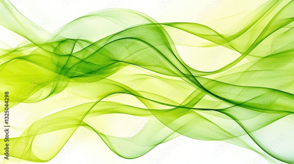 Abstract Green Flowing Lines Abstract Green Flowing Lines