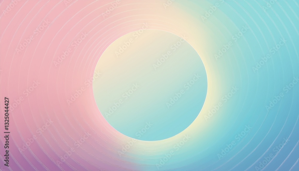 Obraz premium Abstract pattern with Circle in Soft gradient pastel background in sweet color. Generated image