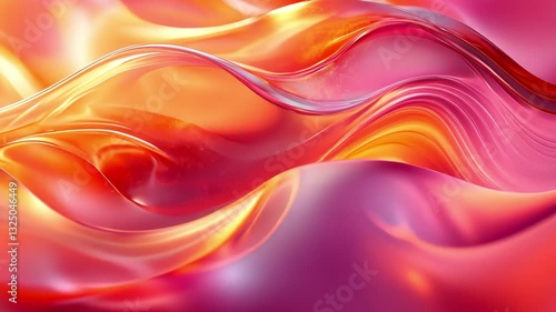 Wallpaper Mural An abstract wave of vibrant red and orange colors flowing gracefully, creating a visually stunning and dynamic texture perfect for creative design projects. Torontodigital.ca