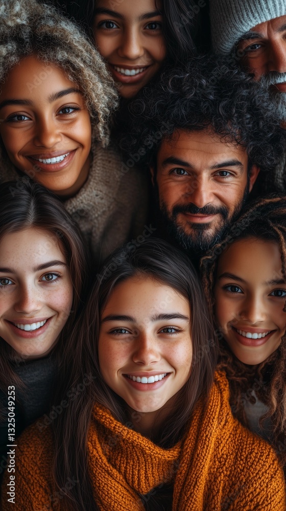 Fototapeta premium Close-Up Portrait of Diverse Group of Smiling People