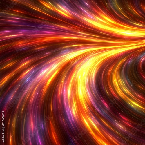 Wallpaper Mural Vibrant abstract artwork composed of flowing streaks and shining colors Torontodigital.ca