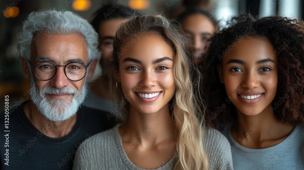 Fototapeta premium Diverse Group Portrait: Smiles and Connection