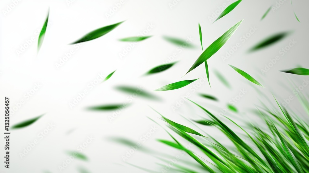 Naklejka premium Green fresh grass lawn in Spring.