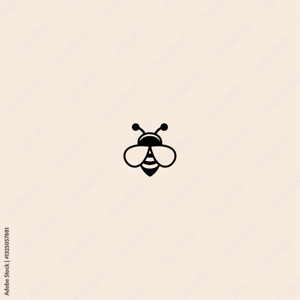 Obraz premium Bee icon flat vector design.