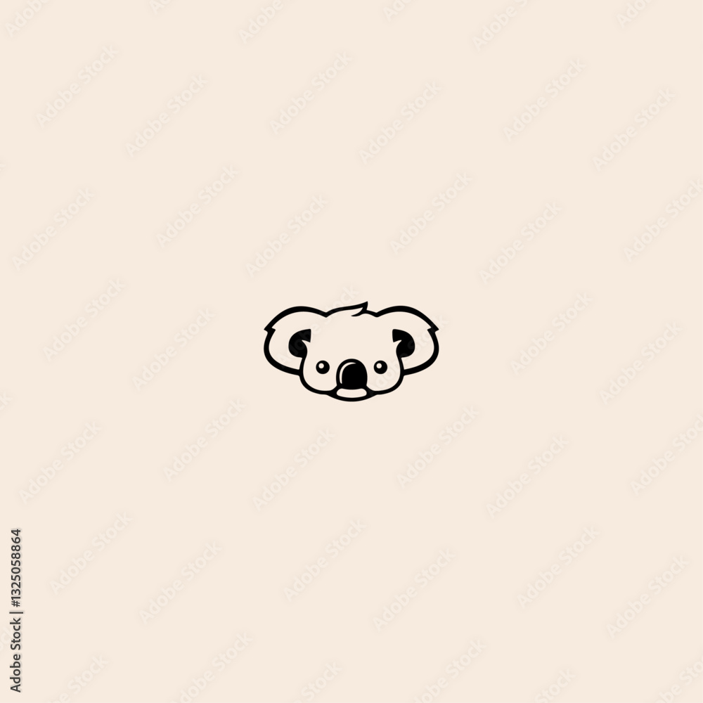 Koala Bear icon flat vector design.