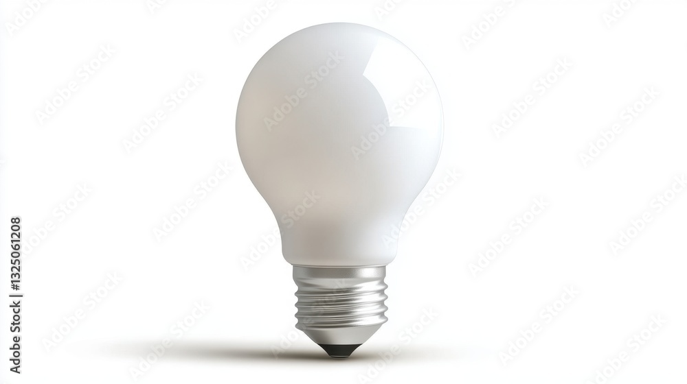 A dimmable LED light bulb with a sleek modern design, white background A dimmable LED light bulb with a sleek modern design, white background