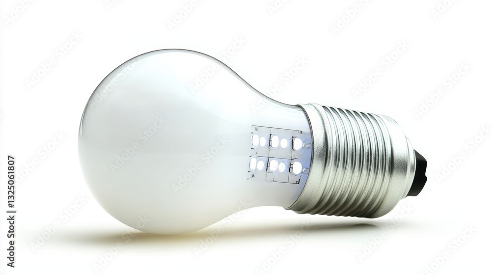A high-efficiency LED tube light bulb, isolated on a white background A high-efficiency LED tube light bulb, isolated on a white background