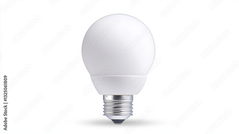 A high-performance LED bulb with a long-lasting lifespan label, white background A high-performance LED bulb with a long-lasting lifespan label, white background