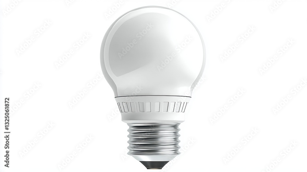 A high-performance LED bulb with a long-lasting lifespan label, white background A high-performance LED bulb with a long-lasting lifespan label, white background