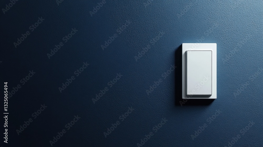A side view of a sleek white electrical switch with a seamless touch interface A side view of a sleek white electrical switch with a seamless touch interface
