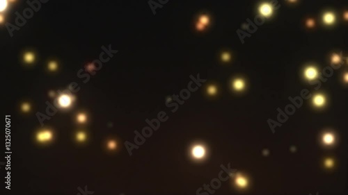out of focus floating globes of light on a dark background