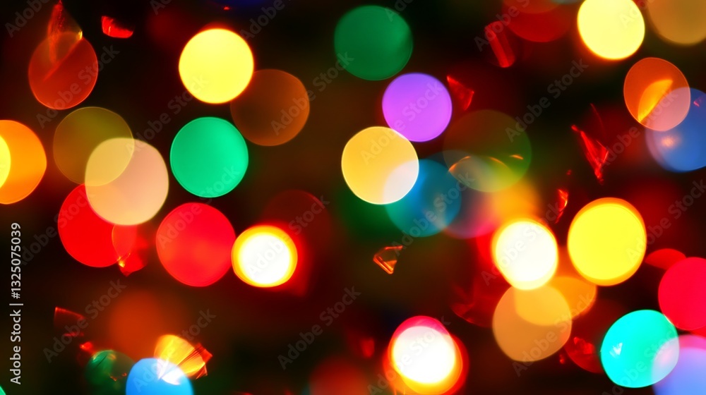 Colorful lights in the dark, festive background use Colorful lights in the dark, festive background use