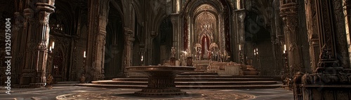 Gothic Cathedral Interior, Empty