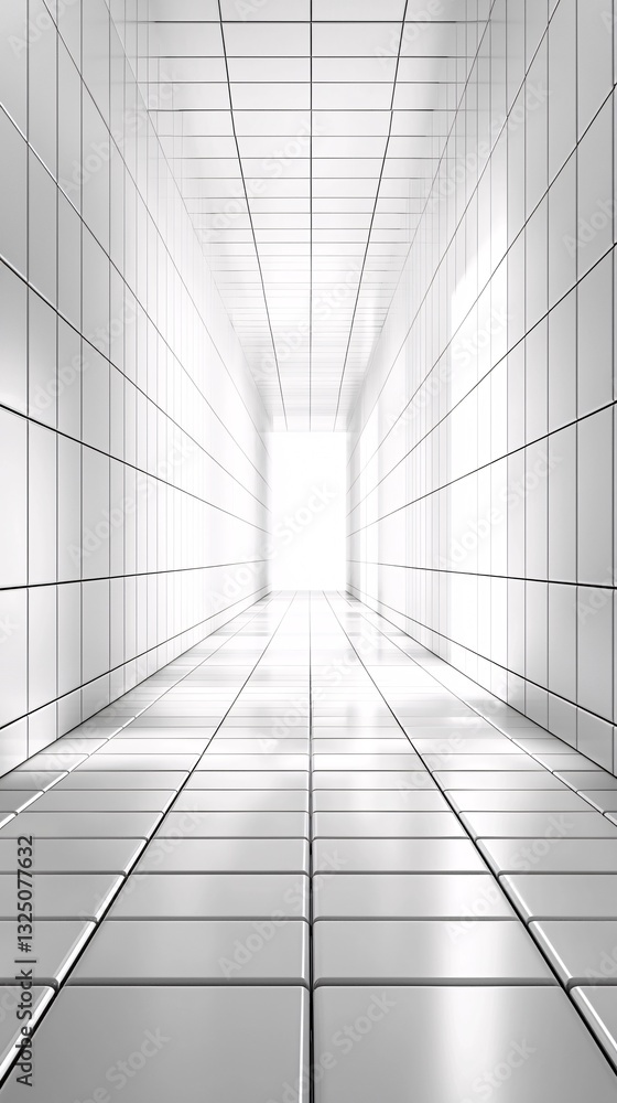 Fototapeta premium Minimalist shifting white squares with subtle depth and a clean