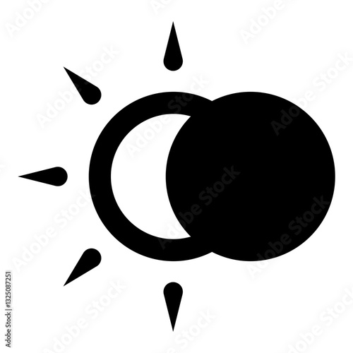 Solar eclipse icon 