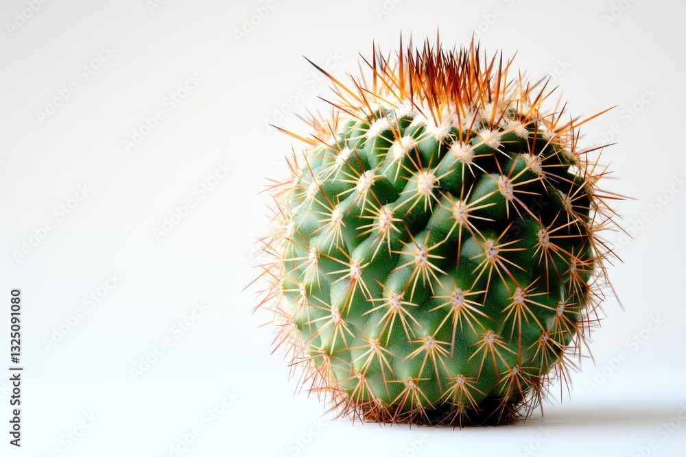 Round cactus with vibrant spines Round cactus with vibrant spines