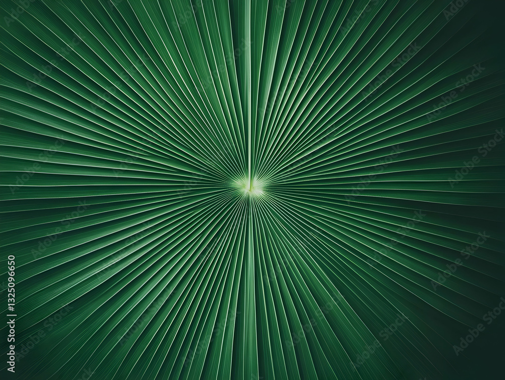 Fototapeta premium Green Palm Leaf Abstract Background Image