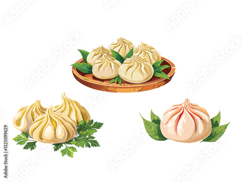 vector illustration of an Italian Gnocchi