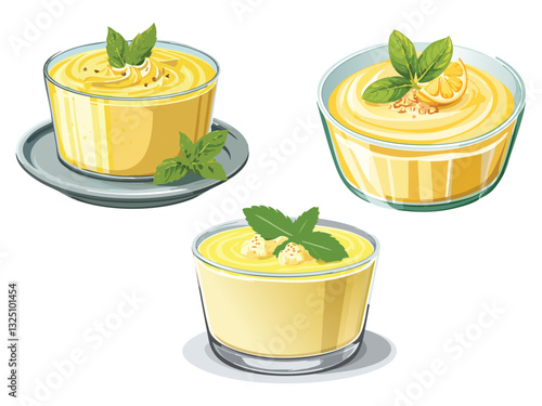 vector illustration of an italian zabaione