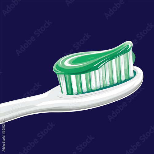 toothbrush with toothpaste