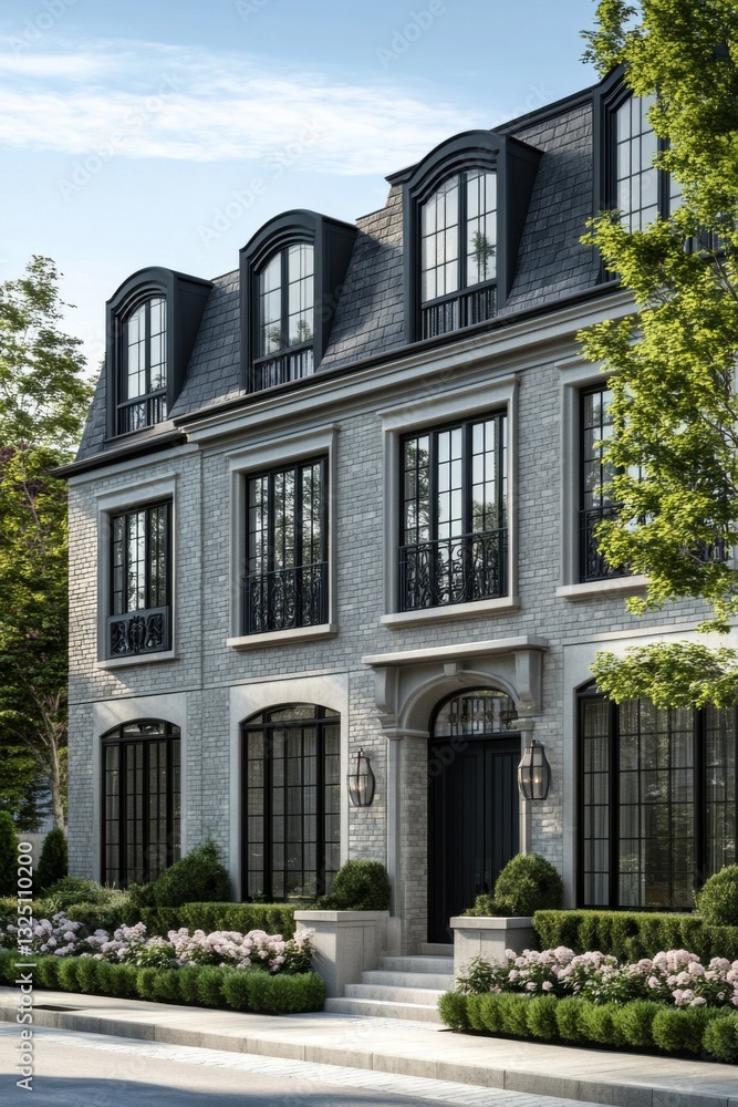 This sophisticated and contemporary brick residence features expansive windows that invite natural light and is surrounded by meticulously maintained gardens, all set in a prestigious neighborhood. This sophisticated and contemporary brick residence features expansive windows that invite natural light and is surrounded by meticulously maintained gardens, all set in a prestigious neighborhood.