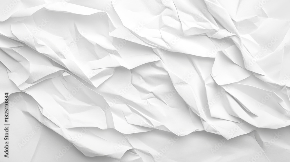 Crumpled White Paper Texture Background Crumpled White Paper Texture Background