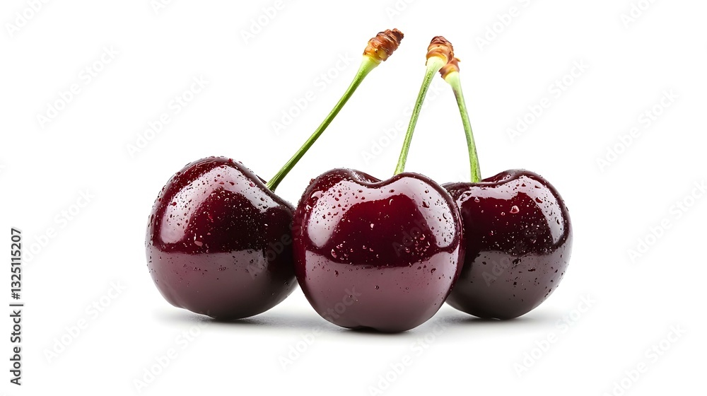 dark cherry isolated on white background