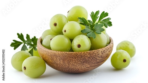 amla ayurvedic on white background