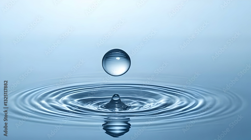 Water Drop Impact Abstract Illustration Water Drop Impact Abstract Illustration
