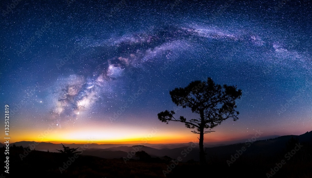 Fototapeta premium beautiful colors of milky way on night sky