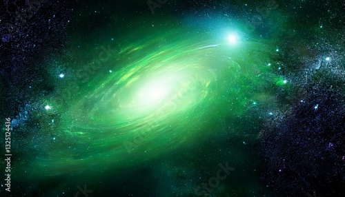 abstract green galaxy space background colorful cosmos universe backdrop
