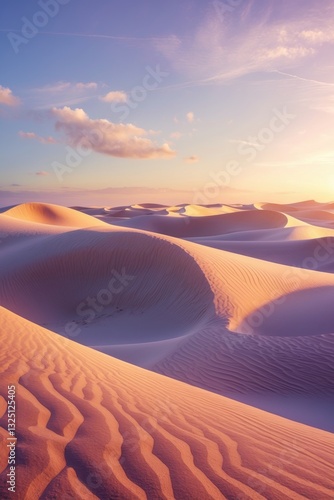 Fototapeta Naklejka Na Ścianę i Meble -  sand dunes illuminated by morning sun