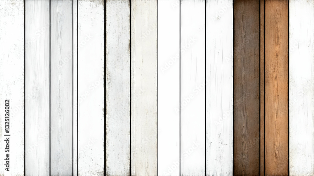 White and Brown Wooden Planks Background Texture White and Brown Wooden Planks Background Texture